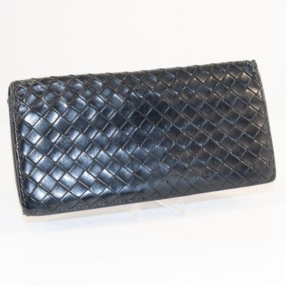 Bottega Veneta Black Intrecciato Leather Wallet - Picture 1 of 11